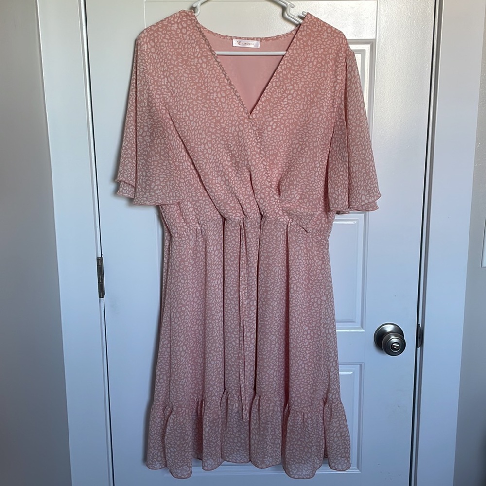 Pink Leopard Print Dress